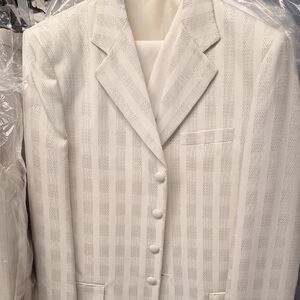 Kids Cream Striped Suit Set